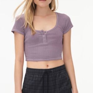 AEROPOSTALE, PURPLE, CROPPED TSHIRT
